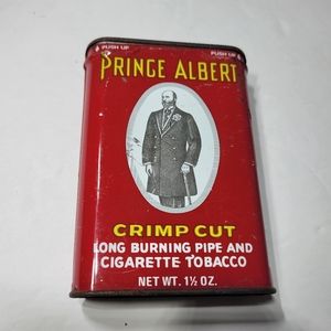 Rustic Prince Albert Crimp Cut Tobacco Tin